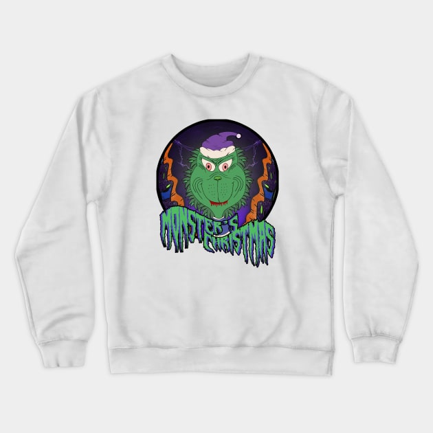 Monster's Christmas Crewneck Sweatshirt by Brains